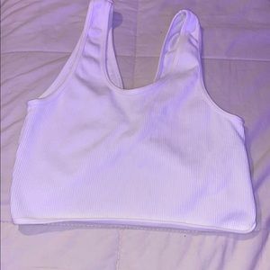 white crop top with twist back(SMALL)